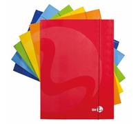 BM BeMore - Cartelline 3 Lembi Con Elastico, 0108968 - Cartellina Formato A4 - Copertina Pesante 700G/Mq - Copertina Plastificata Lucida - Confezione 10 Pezzi - Colori Assortiti