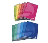 Bm - BeMore - Color 80, 0110598 - Quaderno Formato A5 (15Cm X 21Cm) - Rigatura 5Mm Quadretti 5 Mm Senza Margini - Carta 80G/Mq - Colori Assortiti - Confezione 12 Pezzi