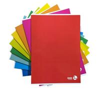 BM BeMore - Color Basic 0110600 - Quaderno Formato A4 - Rigatura A - Righe Con Margini Per 1° E 2° Elementare - Carta 80G/Mq - Colori Assortiti - Confezione 10 Pezzi - Multicolor