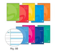 Bm - BeMore - Educentus 0122454 - Quaderno Didattico Formato A4 Per Disgrafia - Rigatura B - Righe Colorate Con Margini Evidenziati - Carta Da 100G/Mq - Colori Assortiti - Confezione 10 Pezzi