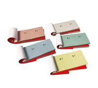 BM BeMore - Mod 12/10B, 0102189 - Blocco Numerato da 1-100 - Formato 13cm x 6cm - Confezione da 10 Blocchi - Colore Assortito - Eventi, Feste, Fiere, Lotterie e Sorteggi