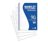 BM BeMore - Ricambi Bandup A4 Con Banda Rinforzata - Rigatura B - Righe Con Margini Per 3° Elementare - Confezione Da 40 Fogli - Carta 90G/Mq - 0105494