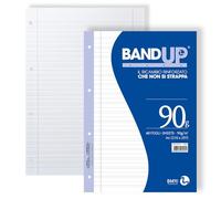 BM BeMore - Ricambi Bandup A4 Con Banda Rinforzata - Rigatura B - Righe Con Margini Per 3° Elementare - Confezione Da 40 Fogli - Carta 90G/Mq - 0105494