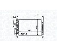 BM1623 MAGNETI MARELLI RADIATORE RAFFREDDAMENTO PER FIAT UNO (146_)
