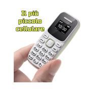(BM310 bianco)Mini telefono GSM 2G dual SIM con supporto microSD 16 GB, Bluetooth, lettore MP3 il piÃ¹ piccolo al mondo (bianco).