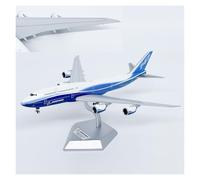 BMAONZ 1:400 Per B747-8 Blue Plane Collectible Edition Con Supporto In Metallo Mini Modello Di Aereo Giocattolo In Lega Scale Aircraft Display Model(Blue A)
