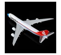 BMAONZ 1/400 Per Il Modello Di Aereo Da Trasporto Cargo B747-8F Del Lussemburgo Modello Pressofuso Con Ruote Scale Aircraft Display Model(White A)