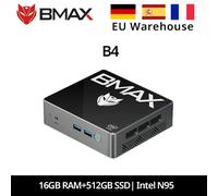 Bmax B4 Windows 11 Pc Intel N95 16Gb 512Gb Ssd 2*Hdmi 2*Usb 2.0 2*Usb 3.0 Supporta 4K@60Hz Intel Uhd Grafica Mini Pc Bluetooth