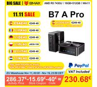 BMAX B7 A Pro Mini PC 16 GB DDR4 RAM 512 GB ROM AMD Ryzen 5 7430U Windows 11 Supporta 4K a 60 Hz Wi-Fi 6