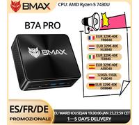 BMAX B7A Pro Mini Pc AMD Ryzen 5 7430U Processore AMD Radeon Grafica 16 GB di RAM 512 GB SSD Windows 11 USB HDMI Tipo-C mini pc