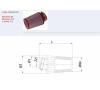 BMC Air Filter Filtro aria conico Ø60mm - FBSA60-128