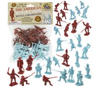 BMC Revolutionary War Plastic Army Men - 44pc Brandywine Battle Soldier Figures