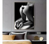 BMGKYAGL Arte sexy Donna Bicchiere di vino rosso Pittura su tela Poster e stampe Camera da letto Parete Casa Immagine di arte della parete Soggiorno Decor 40x60 cm Senza cornice