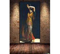 BMGKYAGL Ballerina di flamenco vintage, stampa su tela, poster, decorazione da parete, decorazione della stanza, immagine artistica per la casa, 30x50 cm, senza cornice