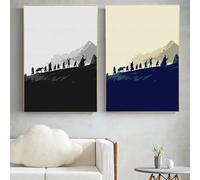 BMGKYAGL Dipinto classico The Rings, dipinto su tela, film fantasy, stampa, poster, decorazione da parete per soggiorno, 20x30cmx2 senza cornice