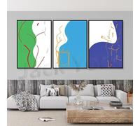 BMGKYAGL Poster d'arte femminista di emancipazione, stampa da parete con disegno a tratteggio di donna nuda, decorazione per la casa ispiratrice, 50x70cmx3 cornice