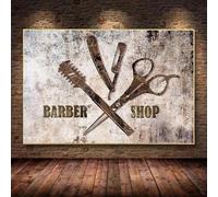 BMGKYAGL Stampa moderna del cartello del barbiere, poster del pettine delle forbici, dipinto su tela, quadri da parete per parrucchieri, decorazione della stanza della casa, 70x100 cm, senza cornice