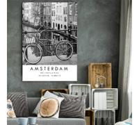BMGKYAGL Stampa Poster Poster Stampa in bianco e nero Coordinate Arredamento minimalista per la casa Stampe di monumenti cittadini Decorazione Cornice 30x45cm