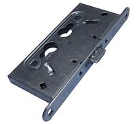 BMH 1739.000001 - Serratura da incasso per porte interne DM65, Kaba cilindro rotondo in acciaio zincato 1739, argento