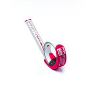 BMI 429241021 - Metro tascabile MET, lunghezza 2 m, nastro laccato bianco, antiruggine, senza custodia, metro a nastro per professionisti