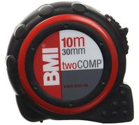 BMI 472041021 - Metro a nastro Two Comp, tascabile, in acciaio inossidabile, 10 m, laccato bianco