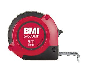 BMI 57109 Flessometro Twocomp, 5 x 19 mm, Nero/Rosso