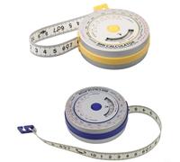 BMI - Metro a nastro retrattile con calcolatrice per monitoraggio della dieta, strumento di misurazione in plastica da 150 cm, per misurare braccia, petto, vita, fianchi, cosce e polpacci (blu +