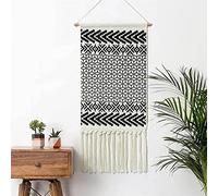 BMIDRUT Arazzo da appendere alla parete in macramè, stile bohémien, decorazione artistica per la casa, per appartamenti, dormitori, porte, 50 x 85 cm (C2)