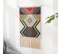 BMIDRUT Arazzo da appendere alla parete in macramè, stile bohémien, decorazione artistica per la casa, per appartamenti, dormitori, porte, 50 x 85 cm (C7)