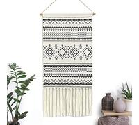BMIDRUT Arazzo da appendere alla parete in macramè, stile bohémien, decorazione artistica per la casa, per appartamenti, dormitori, porte, 50 x 85 cm (C3)