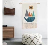 BMIDRUT Arazzo da parete in tessuto macramè, decorazione per la casa, stile bohémien, per casa, appartamento, dormitorio, 50 x 85 cm