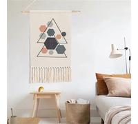 BMIDRUT Arazzo da parete in tessuto macramè, decorazione per la casa, stile bohémien, per casa, appartamento, dormitorio, 50 x 85 cm