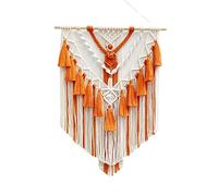 BMIDRUT Arazzo in macramè, realizzato a mano, con nappa, decorazione artigianale per camera da letto, soggiorno, appartamento, 45 x 75 cm