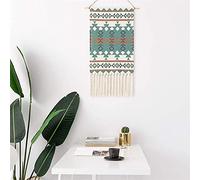 BMIDRUT Arazzo in Macramè Tessuto a Mano, Decorazione da Parete in Stile Bohémien, per la Casa, l'Appartamento, il Dormitorio, la Porta, Misure 50x85 cm/19.5x33 Pollici (C1)