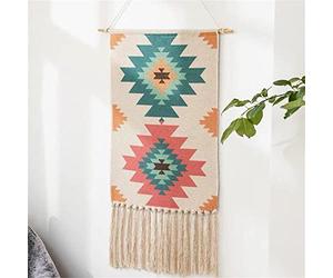 BMIDRUT Arazzo in Macramè Tessuto Appeso al Muro, Decorazione Artistica per la Casa in Stile Bohémien, Sfondo Boho per Appartamento, Camera da Letto, Decorazione per Porta 50x85 cm/19.5x33 Pollici (C6