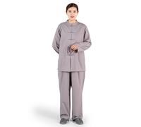 BMKGODN Abito da monaco buddista tradizionale, comodo e ampio, uomo donna, for la meditazione zen(Grayb,XL)