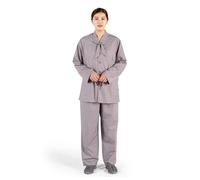 BMKGODN Abito da monaco buddista tradizionale, comodo e ampio, uomo donna, for la meditazione zen(GrayE,3XL)