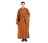 BMKGODN Abito da monaco unisex, abito lungo, tradizionale buddista, comodo e largo, for la preghiera(Grey,XL)