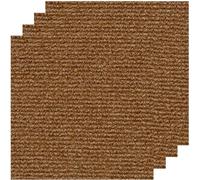 BMKGODN Moquette Piastrelle Antiscivolo Autoadesive Quadrati Fai da te Proteggi il pavimento Tappetino for soggiorno Cucina Camera letto(Brown,5pcs 12 * 24in)