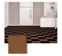 BMKGODN Piastrelle for moquette for autoadesive antiscivolo for fai da te for uso ripetuto for arredamento domestico(12 * 12in Dark Brown,9pcs)