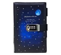 BMKGODN quaderno, Diario con blocco note in pelle PU, diario password e manuale spesso(B)