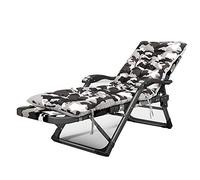 BMKGODN Sedia pieghevole, Chaise longue pieghevole portatile, con cuscino morbido staccabile, sedia a sdraio imbottita for patio altezza regolabile(Camouflage 01,With A mattress)