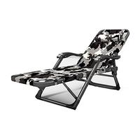 BMKGODN Sedia pieghevole, Chaise longue pieghevole portatile, con cuscino morbido staccabile, sedia a sdraio imbottita for patio altezza regolabile(Camouflage 01,Without mattress)