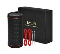 BMLEI Coprivolante universale 38,1 cm con parte superiore in vera pelle, design antiscivolo, imbottitura morbida, cucitura su involucro