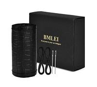 BMLEI Coprivolante universale per auto con parte superiore in vera pelle e design antiscivolo, imbottitura morbida, resistente