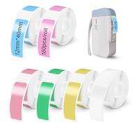 Bmliingchau 6 Rolls - Nastro di ricambio 12 x 40 mm Self-Adhesive 160 pezzi. S/Roll per Phomemo D30/D32/D35/Q30/Q31, MARKLIFE P11/P12/P15, iEager L11/L12, VRETTI HP3/HP4