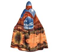 bmnaswt Arches National Park-Standard Stampa Halloween Adulto Mantello con Cappuccio Unisex Con Cappuccio Mantello Lungo Mantello Per Cosplay/Festa