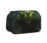 bmnaswt Astuccio per penne a conchiglia con stampa di rane della pace, custodia in tessuto Oxford con tasche con cerniera, ideale come regalo