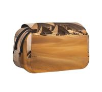 bmnaswt Astuccio per penne a conchiglia con stampa piramidi d'Egitto, custodia in tessuto Oxford con tasche con cerniera, ideale come regalo