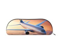 bmnaswt Bellissimo sacchetto di immagazzinaggio della stampa dell'aeroplano del cielo, sacchetto della chiusura lampo del grano trasversale, elegante borsa portatile di, Argento, One Size, Valigia